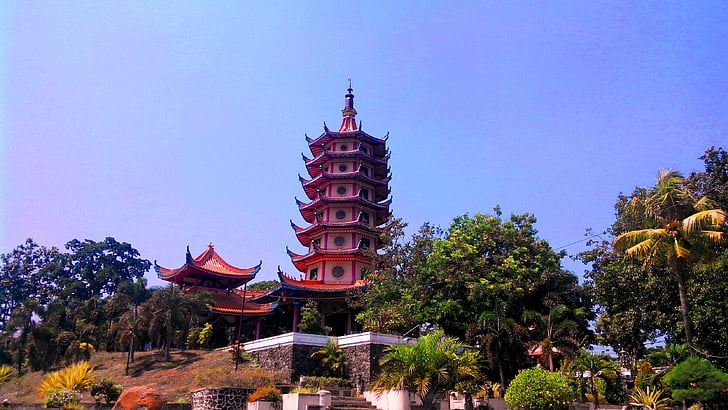 Pagoda, китайська, Semarang, подорожі