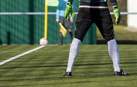 goalkeeper, football, football pitch, ball, grass, adidas, play