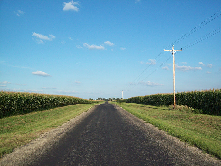 country, road, blacktop, rural