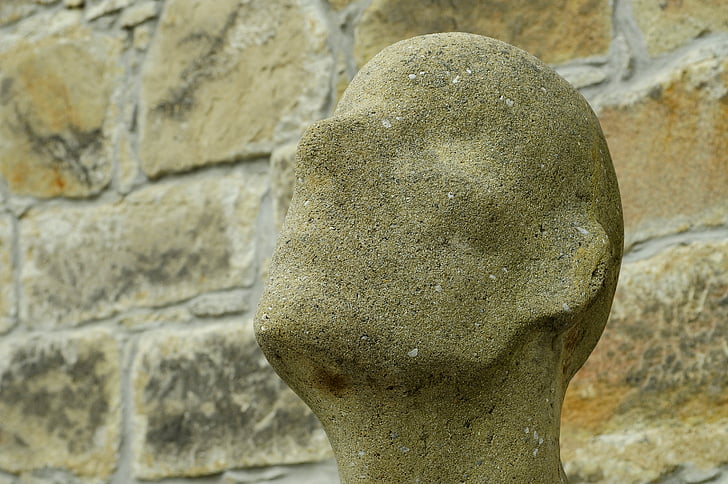 Statue, portree, ilma nägu, Hluboká, kurbus