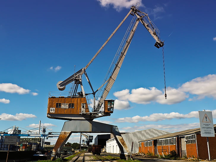 crane, pipes, lifting crane, loads, cargo, harbour cranes, industry