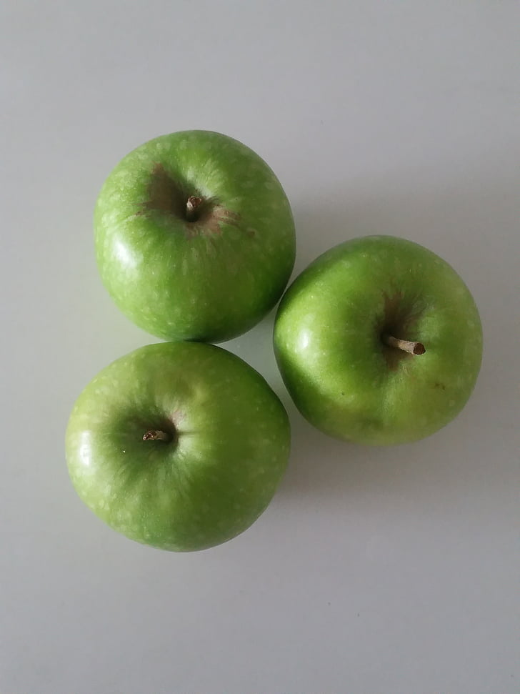 āboli, zaļa, ābolu zaļš, augļi, garšīgi, krāsa, gaiša