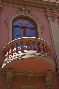 balkón, fasáda, okno, budova, domácej fronte, fasáde domu, krásna