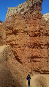 bryce canyon, rock formation, erosion, utah, sandstone, path, tourist