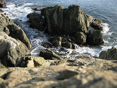 mar, rocas, agua, paisaje, natural, de la marea, viajes