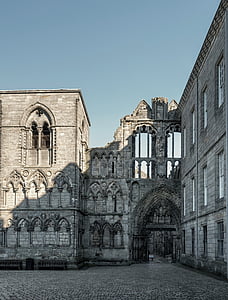 holyrood palace, cathedral, cathedral holyrood palace, edinburgh, scotland, temple, church
