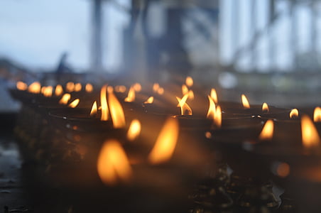 κεριά, θρησκεία, βουδιστής, Θιβέτ, κερί, φλόγα, φωτιά - φυσικό φαινόμενο
