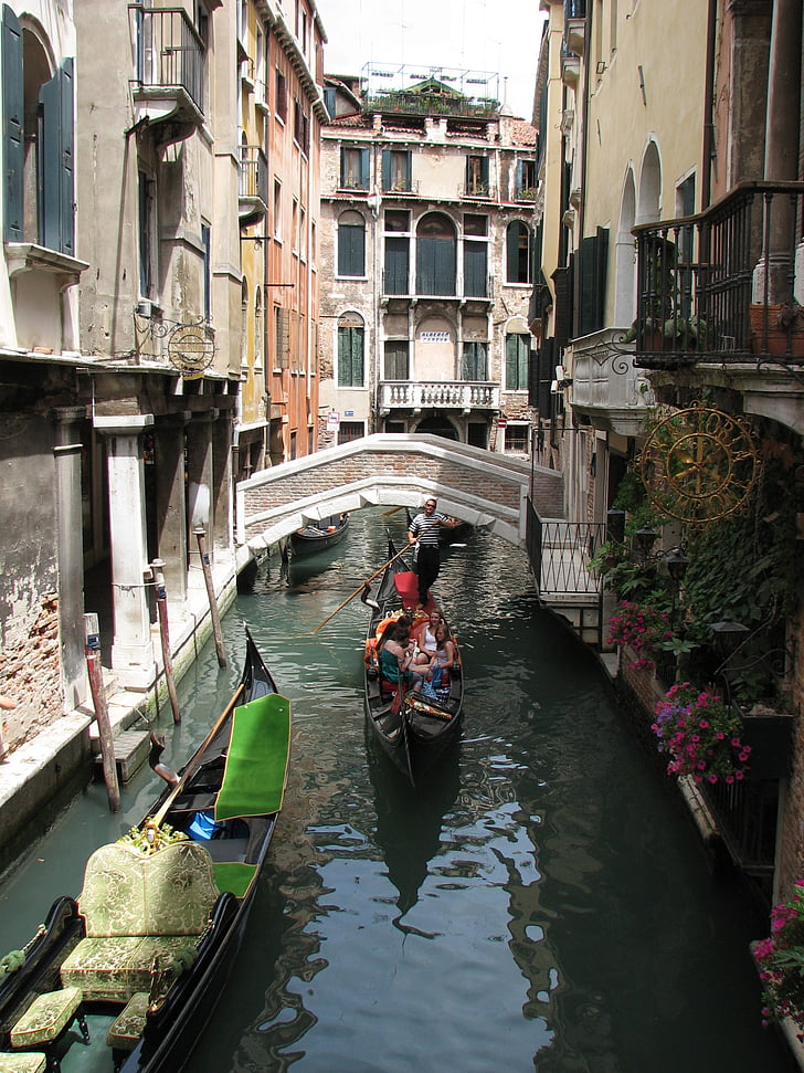 Venise, vacances, Italie, voyage, Venise - Italie, canal, gondole