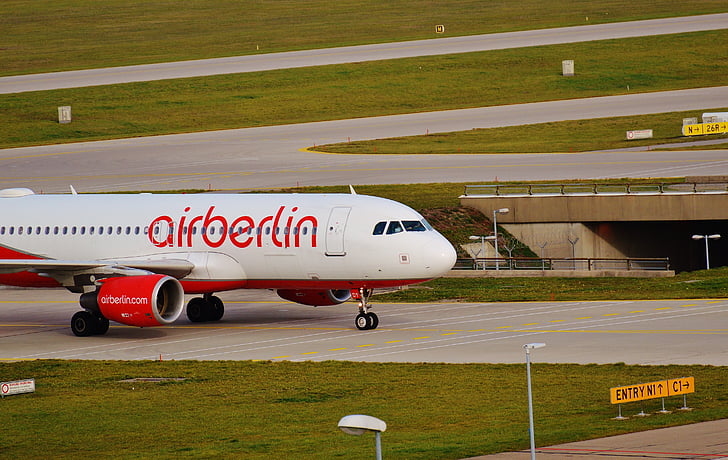 repülőgép, repülőtér, menet közben, indulás, utasszállító repülőgép, utazás, München