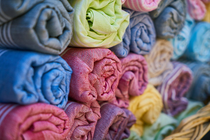 handuk, tekstil, kain, kapas, warna, belanja, Bazaar