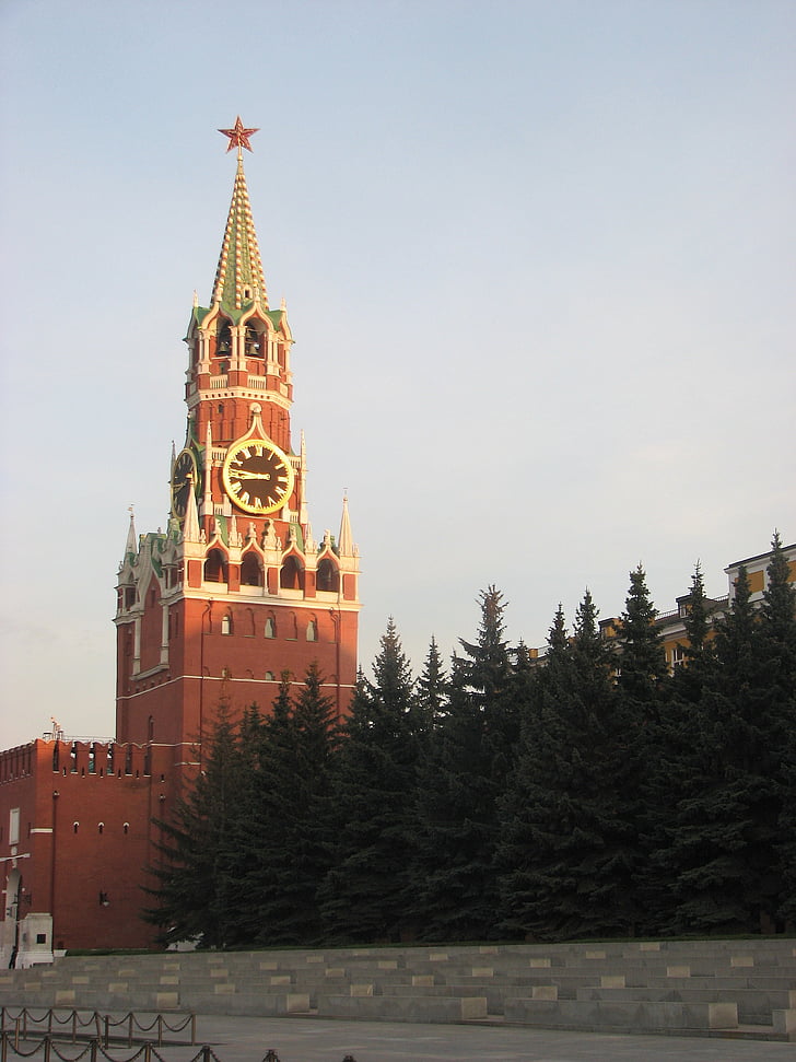 Miasto, Moskwa, Wieża, Plac Czerwony