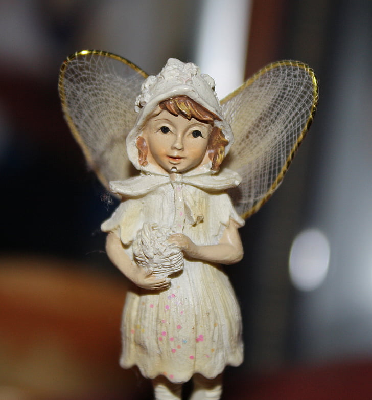 elf, miniature, close, wing, figure, macro, small