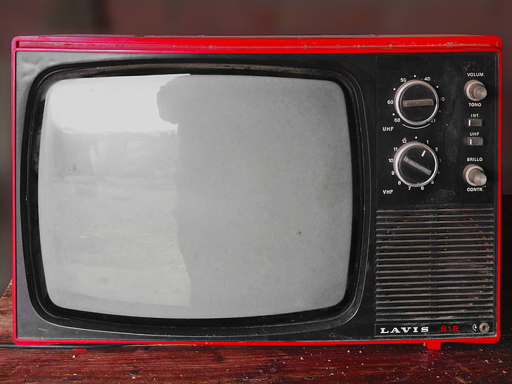 Vintage tv, TV, lama, transistor, kuno, retro gaya, televisi