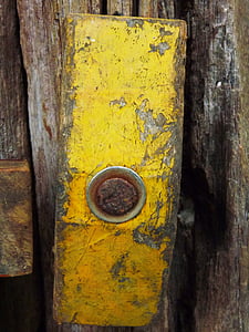 tarcisius, жълто, стар, дървен материал, roça, багажника, старо дърво