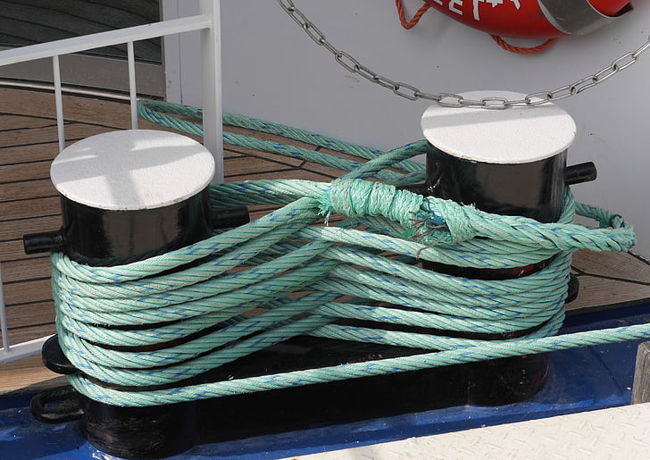 corda, penhora de navio, poste de amarração, orvalho, corda de nylon, amarração, nave
