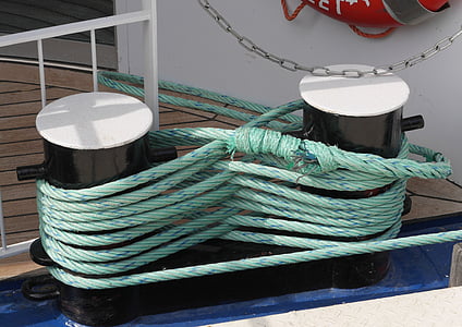 corde, attachement de navire, bollard, rosée, corde en nylon, amarrage, navire