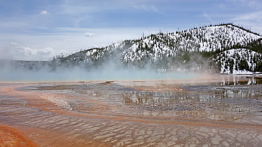 Nationalpark, Yellowstone, Nationalparks, USA, Grand prismatic spring, Natur, Landschaft