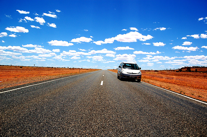 Outback, Australië, Bush, weg, Auto, Autoverhuur, PKW