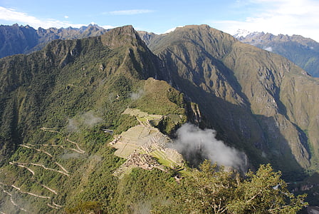 Macchu picchu, Peru, Landmark, perjalanan, Inca