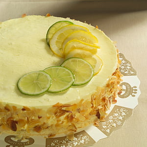cake au citron, citron vert, amande