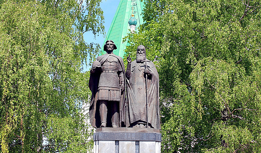 Nizhniy novgorod, o kremlin, Monumento, George, Simon