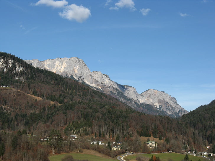 naturen, bergen, Unterberg, Berchtesgaden, Mountain, Europeiska Alperna, träd