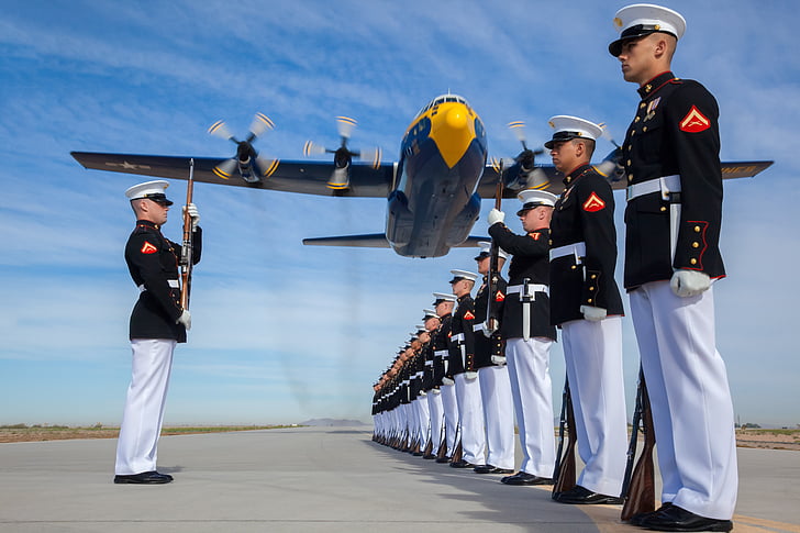 militar, Estados Unidos da América, fuzileiros navais, broca, em silêncio, pelotão, aviões