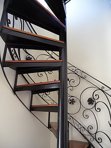 stairs, spiral staircase, emergence, gradually, railing