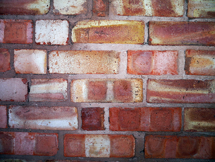 mur de briques, dur, construction, Pierre, ciment, modèle, architecture