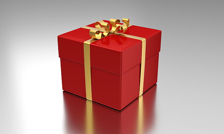 současné, balíček, dárek, Oslava, Vánoční, svátek, krabice