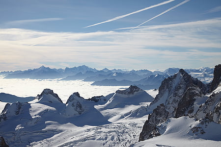 Chamonix, montanhas, Alpes, paisagem, cênica, altitude