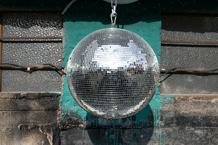 nachtclub, bal, disco bal, reflectie, vieren, lichteffect, partij