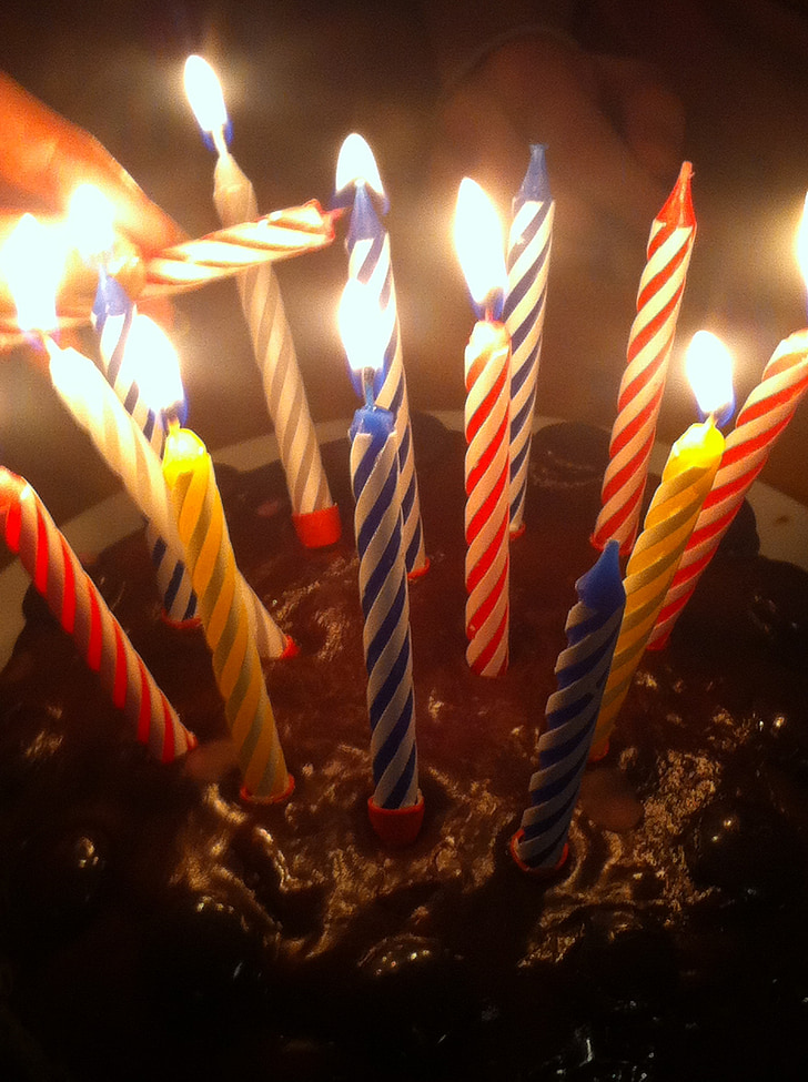 γενέθλια, κεριά, κέικ, γιορτή, κόμμα, διακόσμηση, με την ευκαιρία