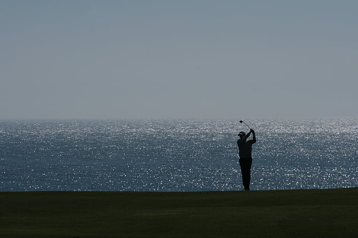 lumina de fundal de golf, sport, jucatori de golf, în aer liber, natura