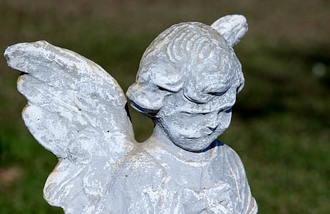 Angel, sten figur, dekoration, skulptur, figur, statue, kirkegård