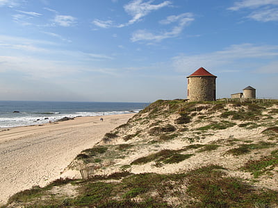 Portugalsko, pobrežie, cestovný ruch, mlyn