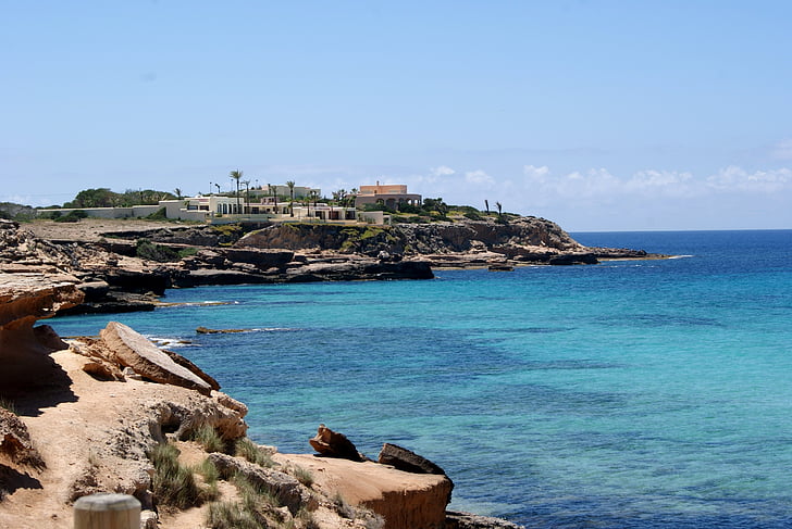 Ibiza, Illes, Balears, liešanas līnijas, jūra, resursu, krasta līnija