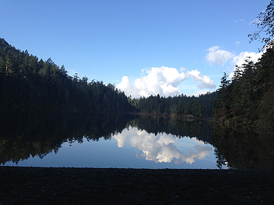 ežeras, kraštovaizdžio, Gamta, Britų Kolumbija, Kanada, miško, medis