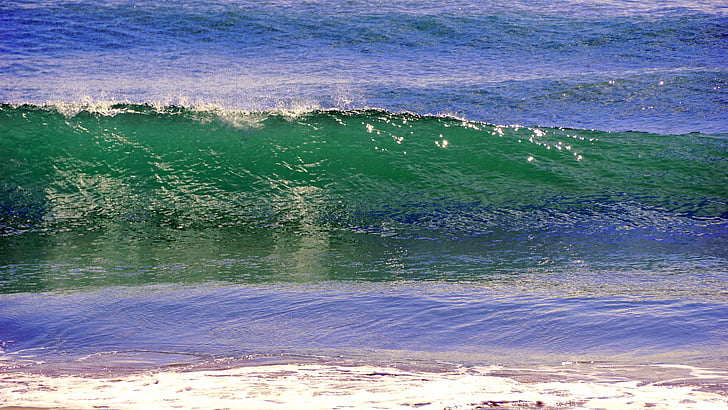 waves, sea, beach, edge of the sea, foam, sand, ocean