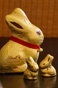 复活节兔子, 兔子, 金箔, 金, 黄金, 复活节, 春天