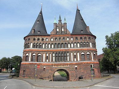 vrata Holsten, Lübeck, cilj, povijesno, Gradska vrata, reper, Hanseatic city