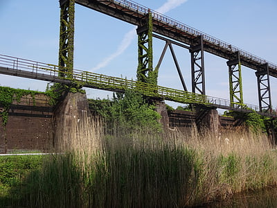 Duisburg, Brücke, Fabrik, Ruhrgebiet, Nord Rhein Westfalen, Deutschland