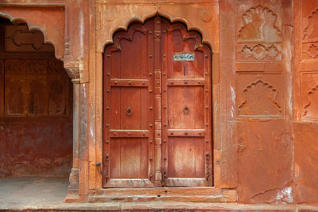India, reise, Asia, arkitektur, turisme, døren, vegg