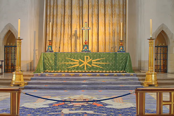 oltár, Guildford, székesegyház, Surrey, templom, vallás, imádkozó