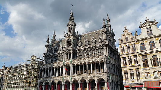 Briuselis, miesto centras, Didžioji aikštė, Architektūra, fasadas, Belgija