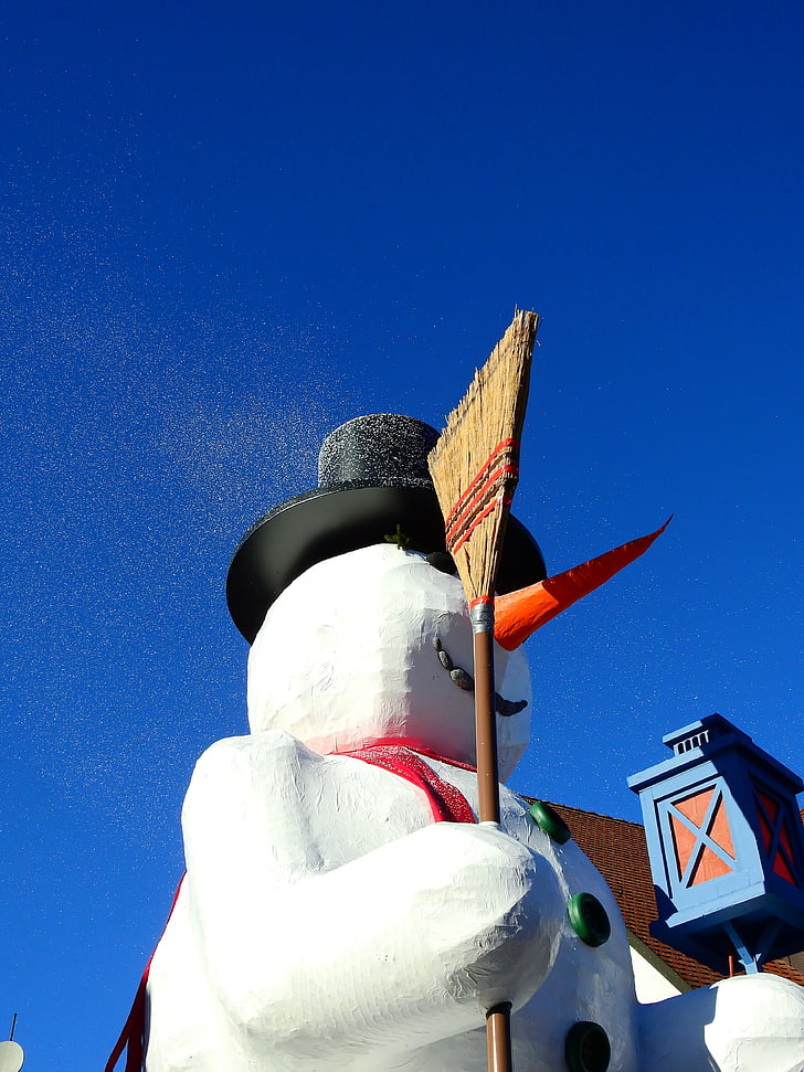 Καρναβάλι, κίνηση, άνθρωπος χιόνι, παρακινητικές τολμούν, ΜΟΤΙΦ, πεπιεσμένο χαρτί, καπέλο