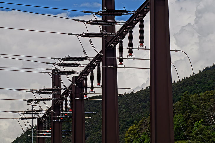 substation, current, electricity, energy, technology, power supply, high voltage