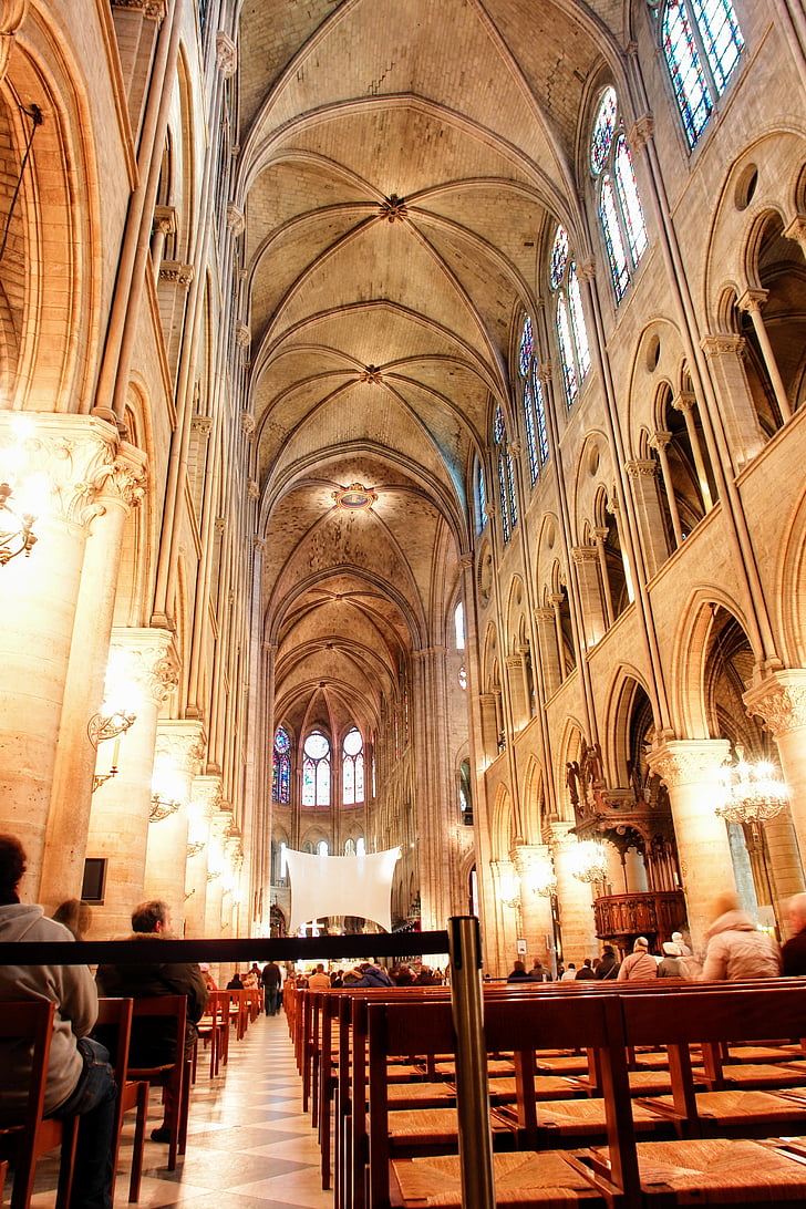 França, París, l'església, detall, interior, Creu, religió