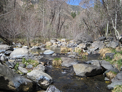 water, river, stream, creek, landscape, nature, flow