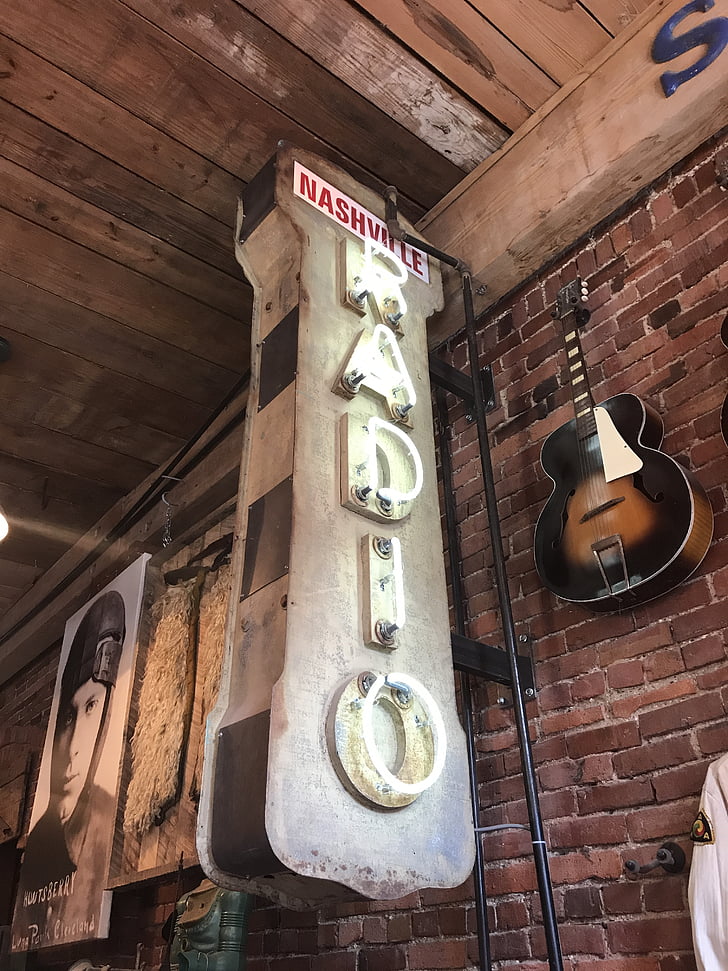Radio, Antik, Tennessee, Nashville, musik, gamla, Vintage